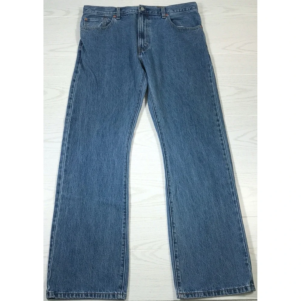 Levis 517 Bootcut Jeans Men 38x34 Blue Medium Wash Western Workwear Denim Cotton